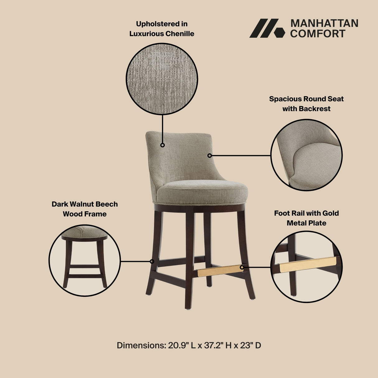 Lucia - Counter Stool