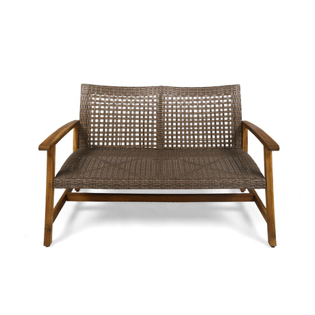 Hampton wicker love seat
