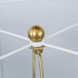 16x16x29.8 Gold and Black Table Lamp with Contemporary Disc Design