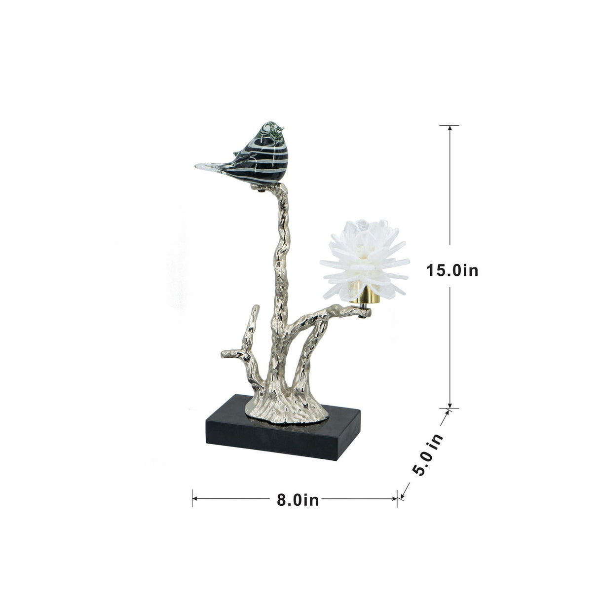 Aluminum Candle Holder With Marble Stand