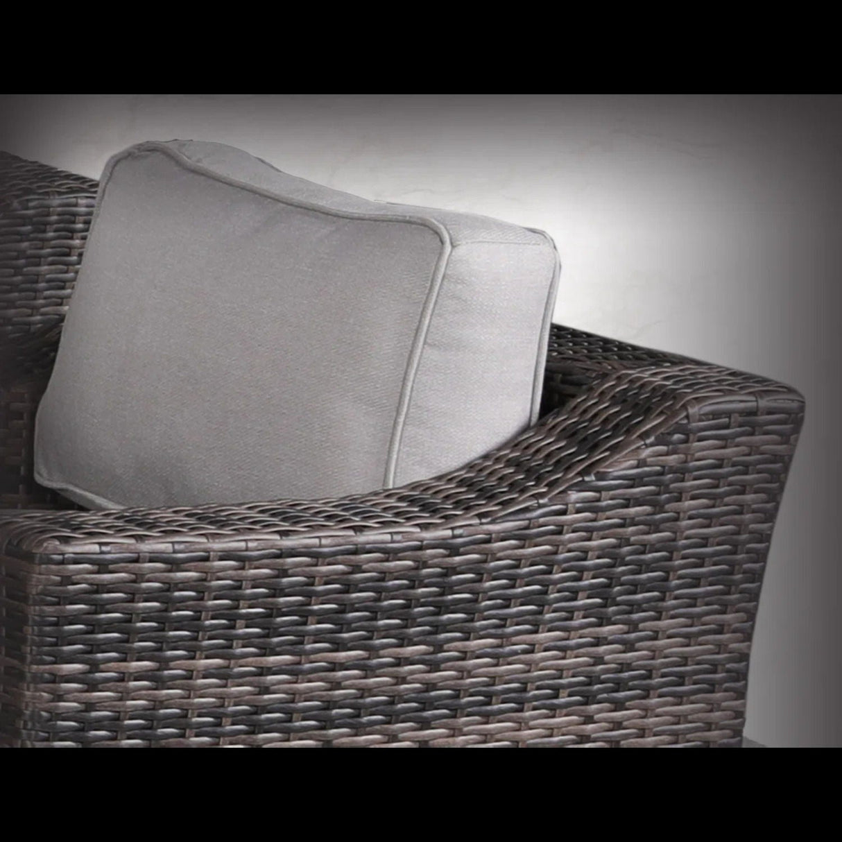 Outdoor Swivel Patio Chair With Cushions (Set of 2) - Brown