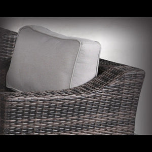 Outdoor Swivel Patio Chair With Cushions (Set of 2) - Brown