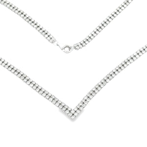 7.00ct Diamond Tennis Necklace 14KT White Gold