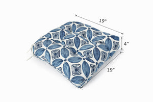 Outdoor Chair Cushions Set of 2 - 19 x 19 x 4 Inch Tufted Seat Cushions