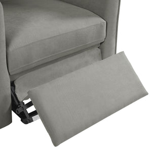 Power Lift Recliner Barrel Shape Reclining Chair With Footrest And Side Pocket