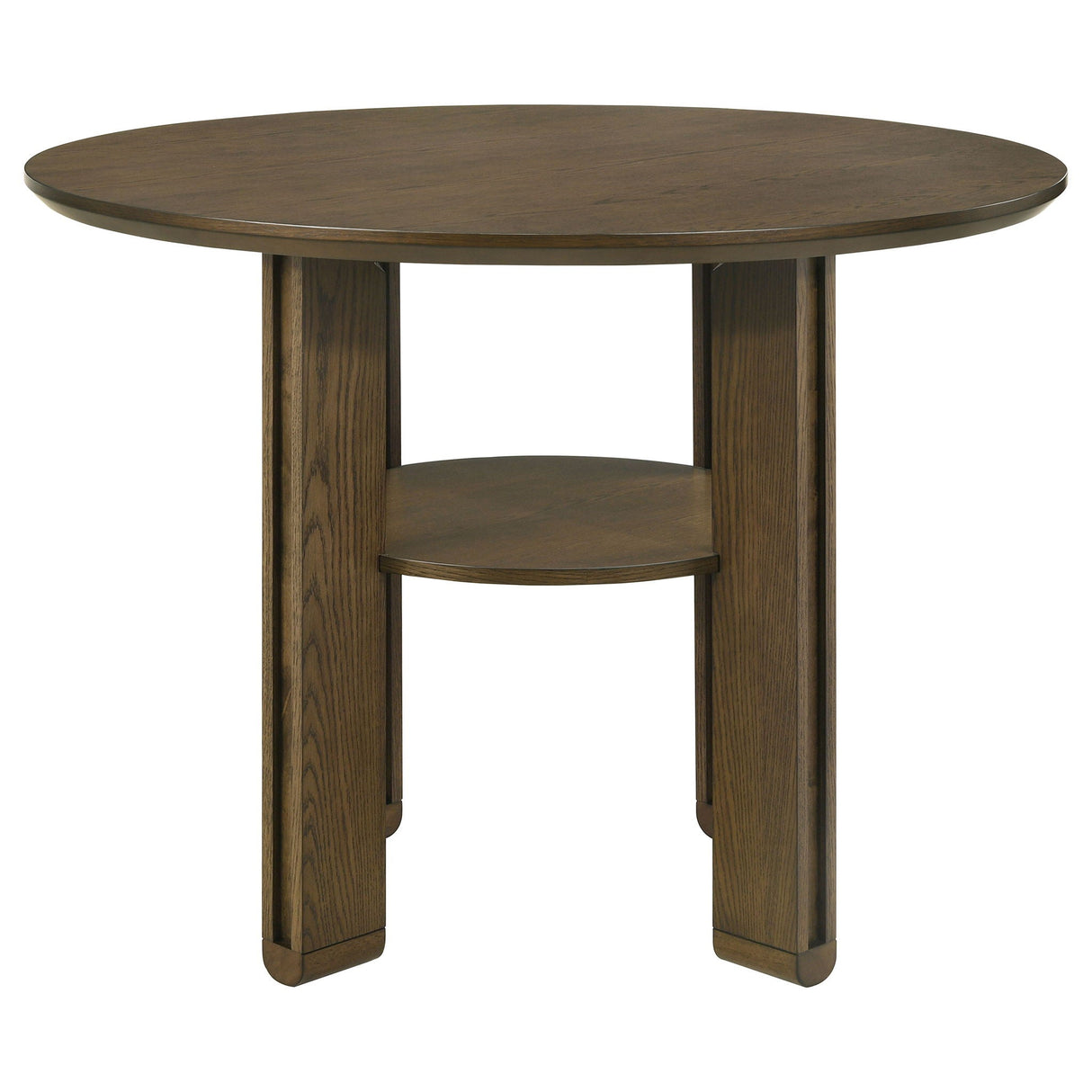 Crispin - 5 Piece Counter Height Dining Set With Upholstered Chairs - Brown