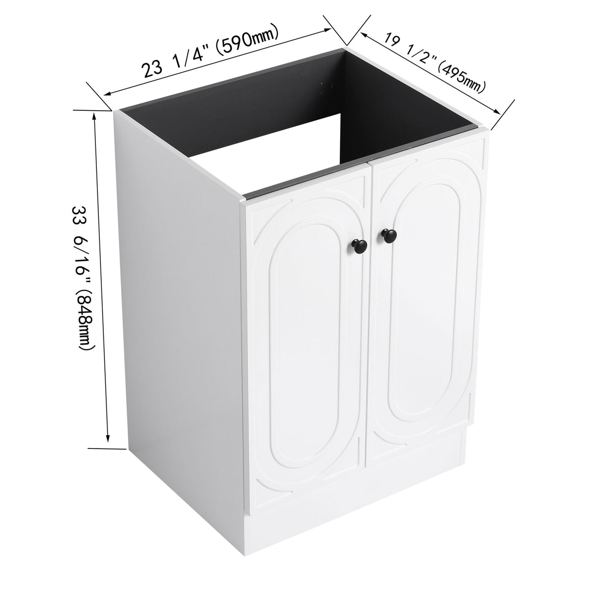 Modern Freestanding Bathroom Vanity With Soft Close Cabinet Doors