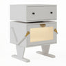 Robot LED Nightstand With 360° Rotating Drawer