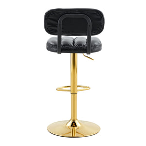 Adjustable Height Bar Stools & Footrest For Kitchen Island (Set of 2)