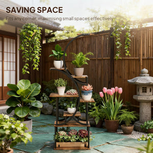 S-Shaped Plant Stand - 8 Tier Plant Shelf