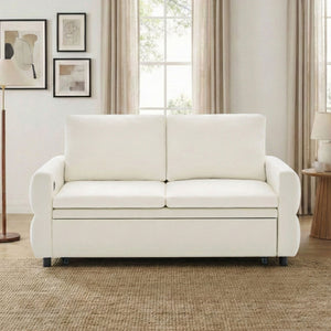 Convertible Sofa Bed Loveseat With Adjustable Backrest And USB Ports