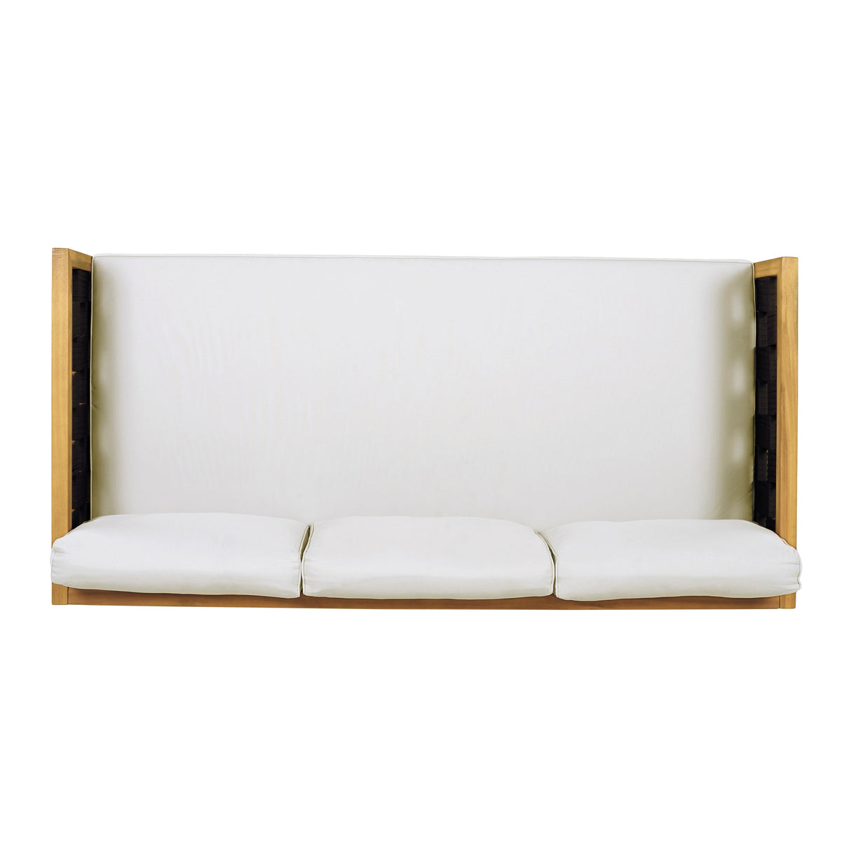 Three-Seater Outdoor Daybed - Acacia Wood Teak Finish Frame