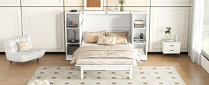 Murphy Bed With Shelves, Drawers And USB Ports