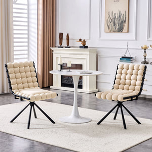 Puffy Bubble Ball Chain Dining Chairs For Dining Room (Set of 2)