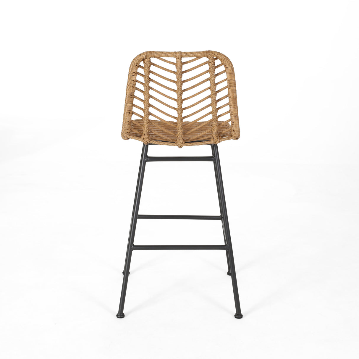 Sawtelle outdoor wicker barstools (set of 2)