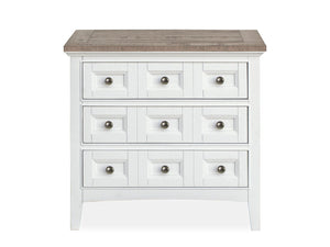 Heron Cove - Two Tone Drawer Nightstand - Chalk White And Dovetail Gray