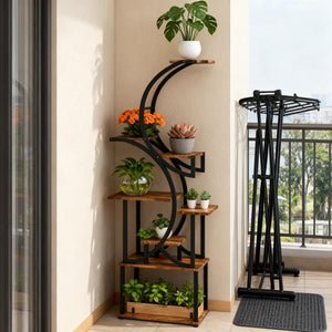 S-Shaped Plant Stand - 8 Tier Plant Shelf