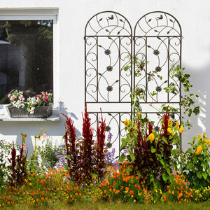 2 Pack Metal Garden Trellis 86.7" x 19.7"