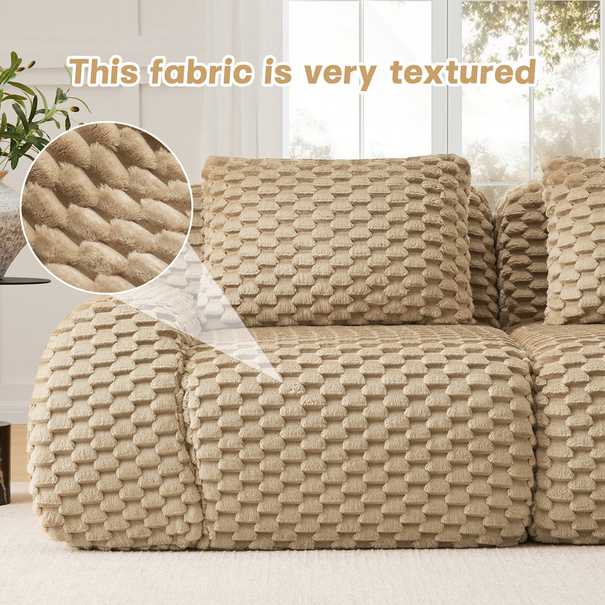 146" Modern U-Shaped Modular Sectional Sofa