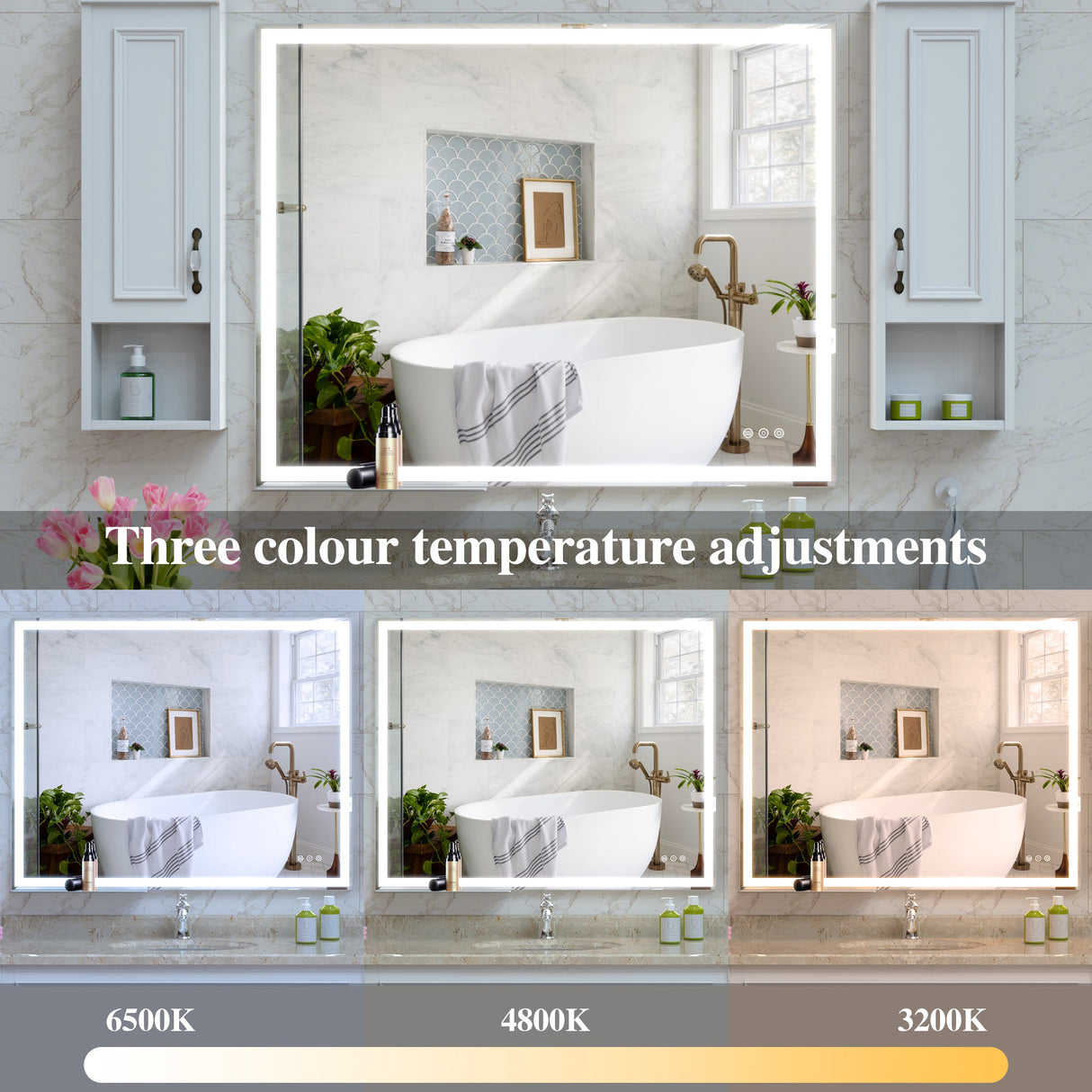 32x40 Inch LED Bathroom Vanity Mirror