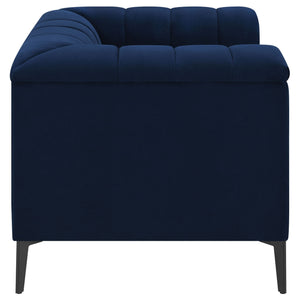 Darci - Accent Armchair With Seating And Tapered Legs - Blue