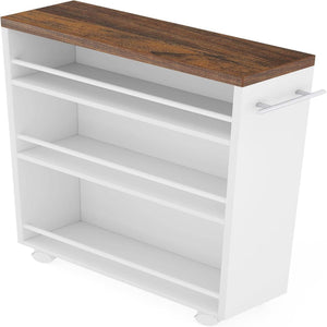 4 Tier Narrow Rolling Kitchen Slim Storage Cart