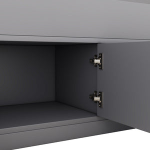 Captain Platform Bed Frame With Storage Bookcases, Shelves, And 4 Drawers