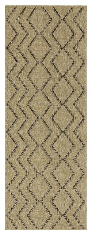 Earth GC_NTL1010 Jute/Black Indoor/Outdoor Area Rug