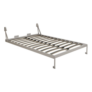 Queen Size Vertical Murphy Wall Cabinet Folding Bed With Automatic Legs - Gray