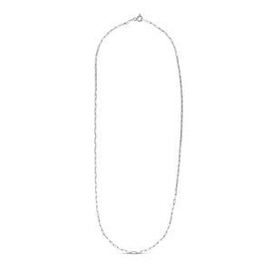 Sterling Silver Rhodium Plated Paperclip Chain (1.8 mm)