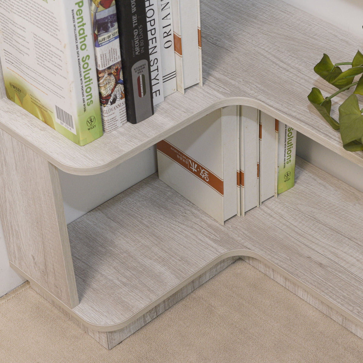 L-Shaped Corner Bookshelf