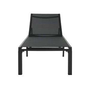 Westport Adjustable Outdoor Chaise Lounge Set of 2 Black Aluminum Frame