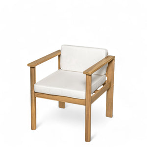 TREXM 7-Piece Patio Dining Table Set for 6,Outdoor Furniture Sets with 72.8'Rectangle Table,Patio Table and Chairs Set with Removable Cushions for Backyard,Garden,Poolside(Light Teak+Beige Cushion)