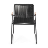 Moonstone Outdoor Club Chair Set with Rope Weave Design