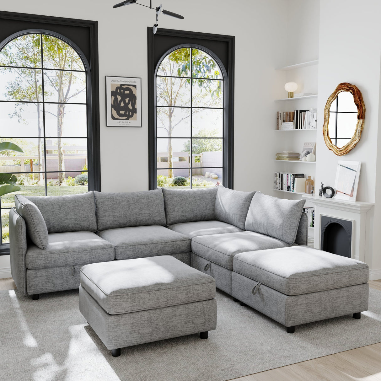 Modular Sectional Sofa, Convertible Sofa Seat With Storage