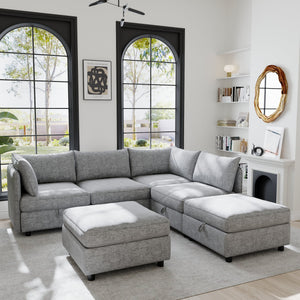 Modular Sectional Sofa, Convertible Sofa Seat With Storage