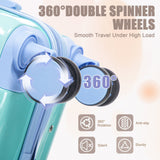 14'/20' 2-Piece PC Spinner Wheel Luggage Set in Gradient Blue and Yellow