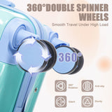 14'/20' 2-Piece PC Spinner Wheel Luggage Set in Gradient Blue and Yellow