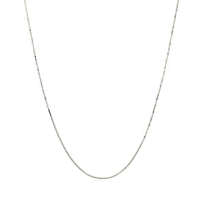 14k White Gold Classic Box Chain 0.45mm
