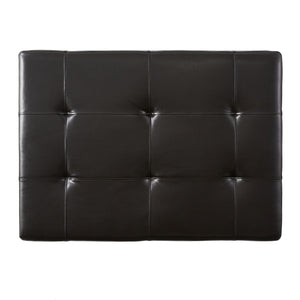 Chatham - Ottoman With Drawer Leather Storage Solution - Dark Coffee