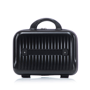ABS Spinner Wheel Luggage Set with Cosmetic Case - Black