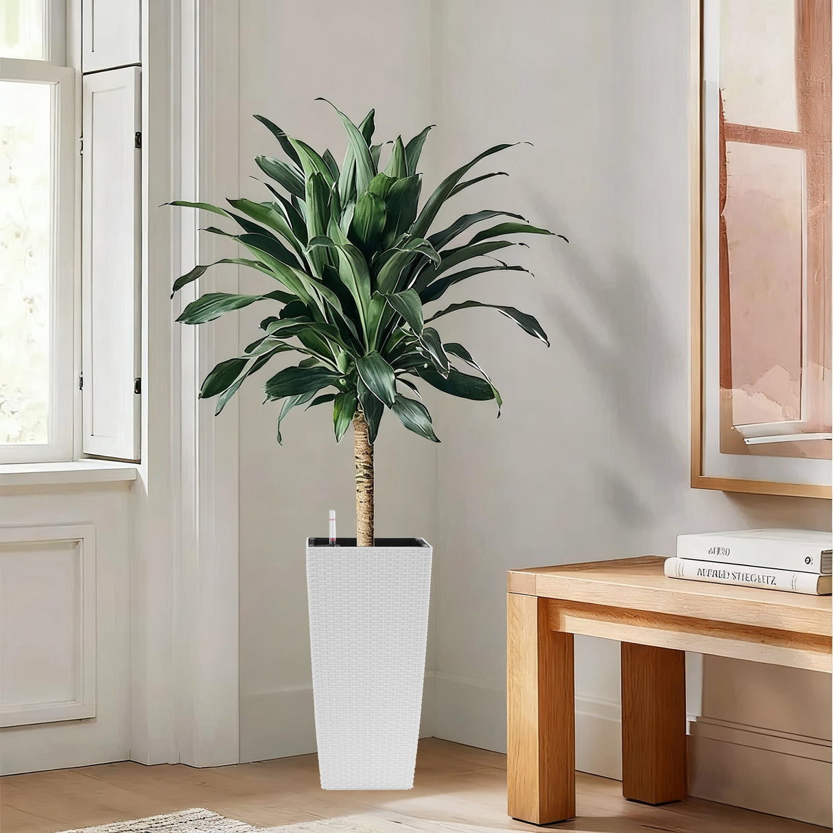 Pack of 2 Square Planters with Automatic Watering System - 22 Inch