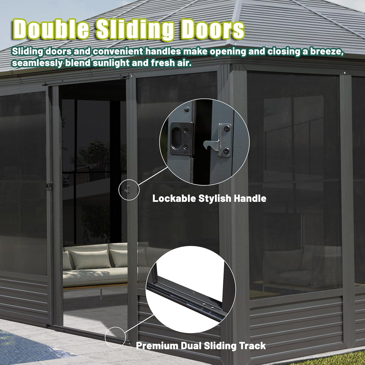 11.2x14.6FT Aluminum Hardtop Gazebo