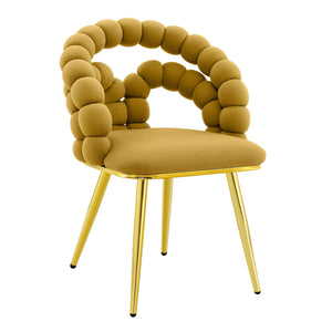 Puffy Bubble Ball Chain Chairs for Dining Room - Light Blue or Yellow