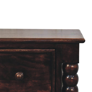 Solid Wood Spindle Duo Bedside