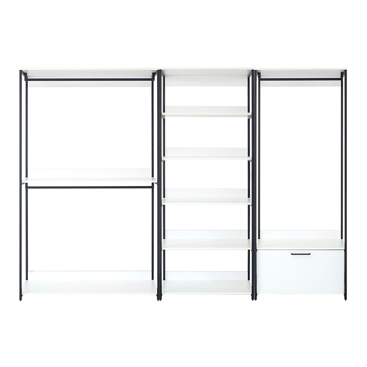 Fiona - Freestanding Walk-In Closet System, Extra Storage Space - White