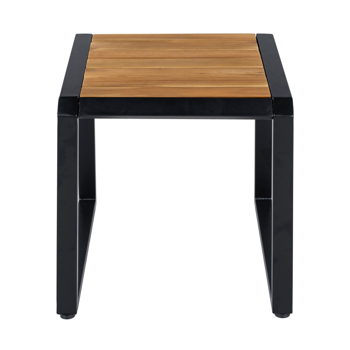 Outdoor Side Table with Teak Wood Top