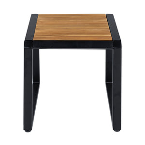Outdoor Side Table with Teak Wood Top