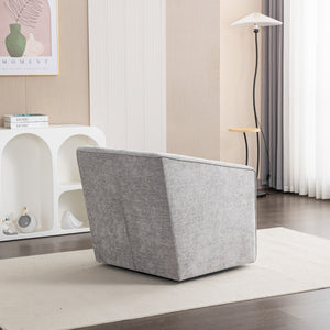 Nice Modern Upholstered Barrel Armchair, 360° Swivel