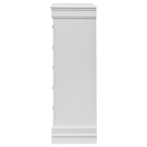 Louis Philippe 5-drawer Bedroom Chest White